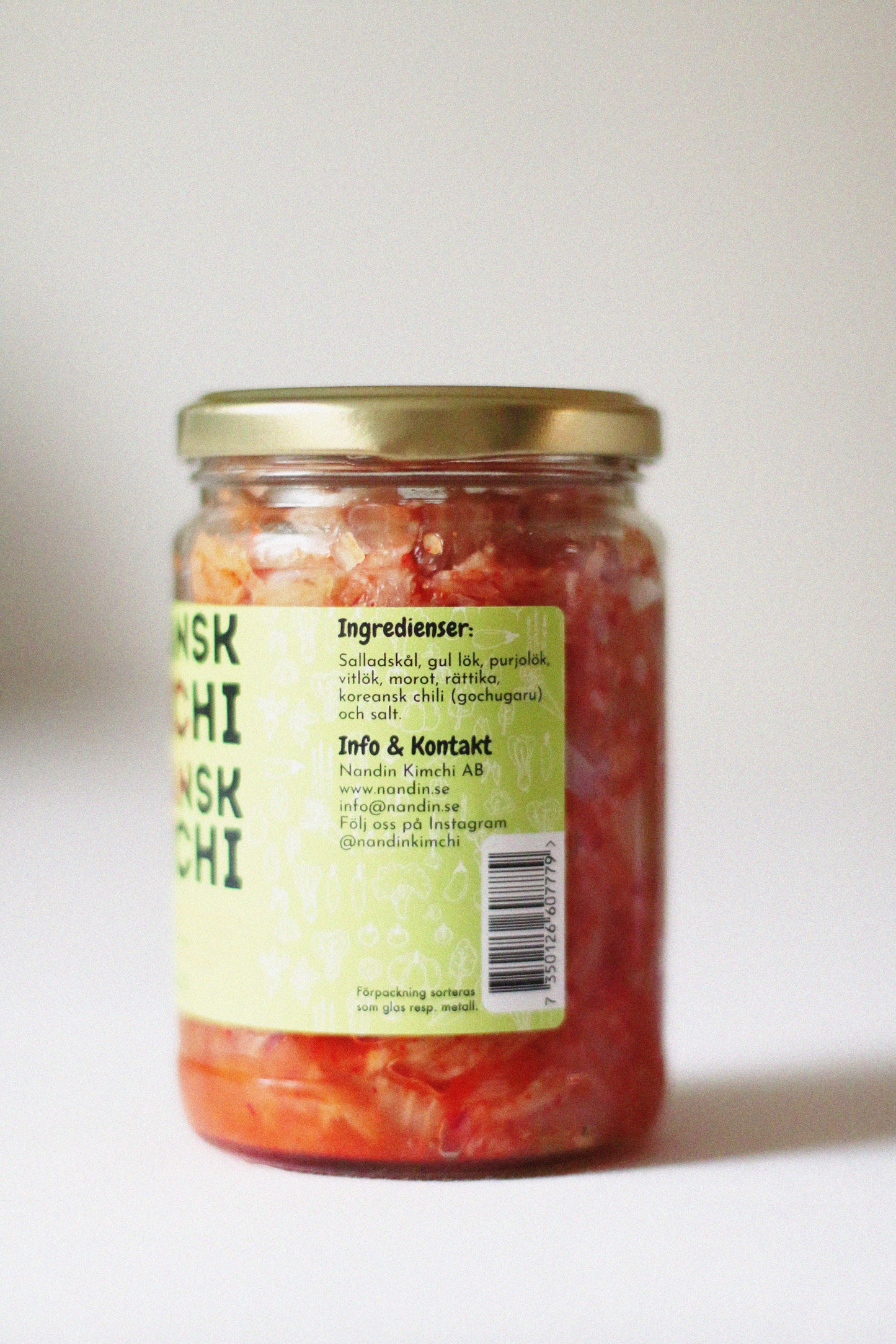 Nandin Vegansk Kimchi - Närproducerat i Skåne med äkta koreansk smak. 350g